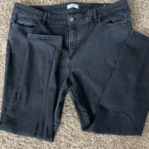 Loft plus size high waist black skinny jeans